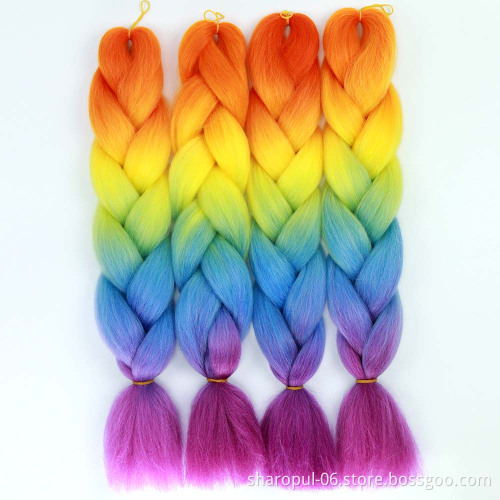 Jumbo braiding hair synthetic braided hair extension synthetic hair braids wholesale